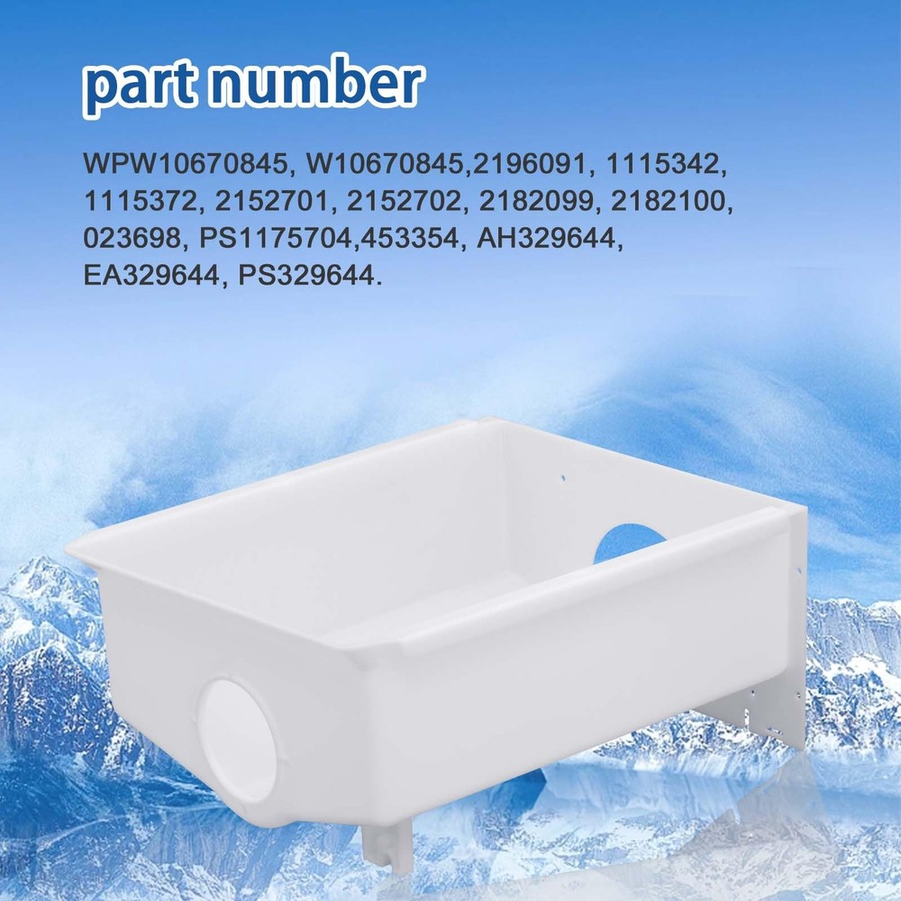 WPW10670845 ice Maker Replacement Parts Refrigerator Ice Container for...