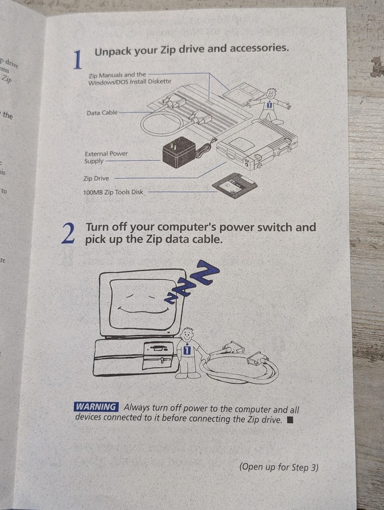 Iomega Zip Drive 100 Parallel Port Installation Guide Manual PC Windows DOS