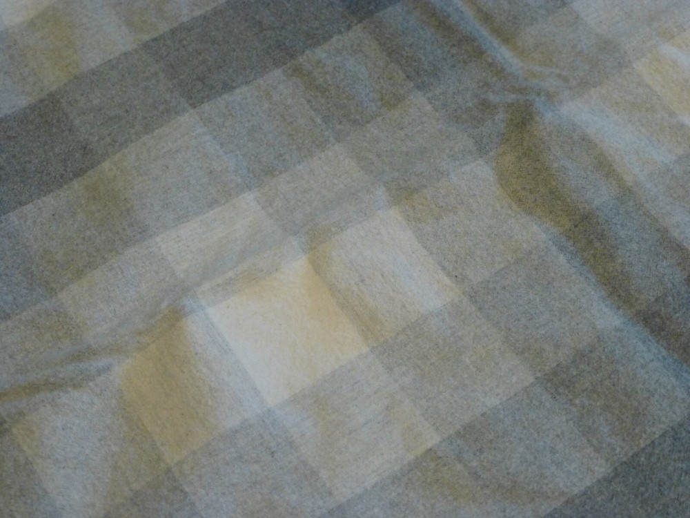 Gray Checked Flannel Pillowcase Portugal