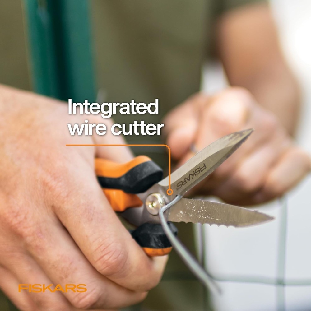 Fiskars® Multipurpose Garden Snips (8") Advanced 3-in-1 Blade Technology