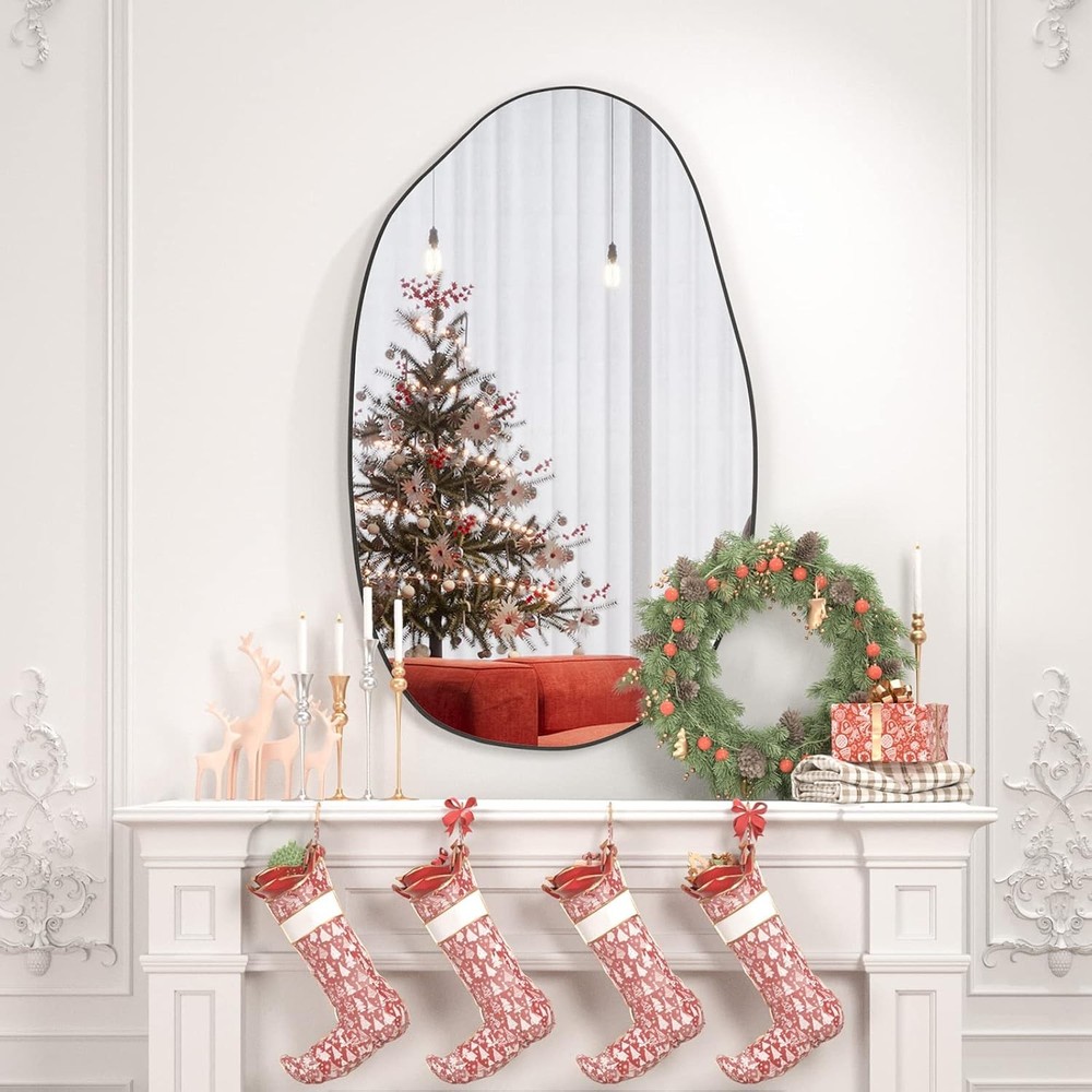 Irregular Asymmetrical Mirror Wall Mounted Unique Vanity Mirror,Shaped Dressing