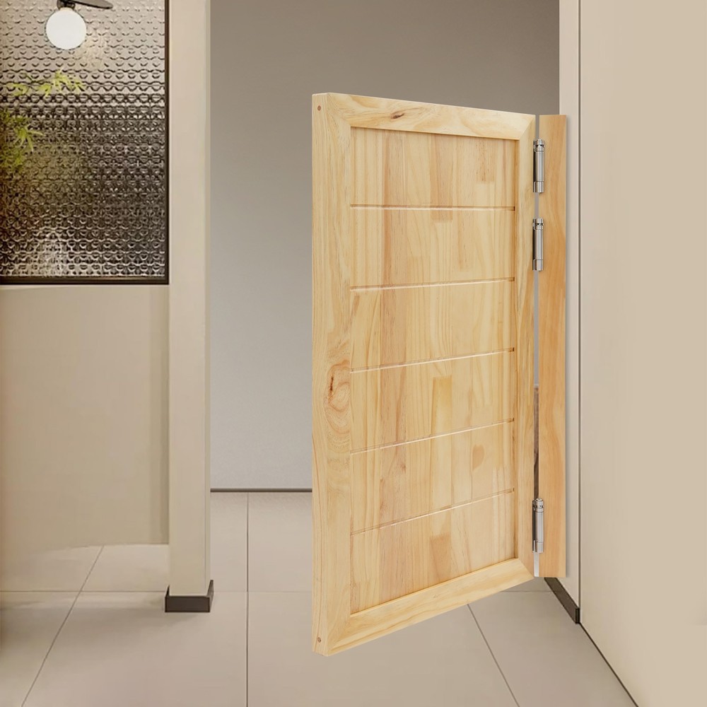Partition Single-Door Leaf for Doorways w/ Doorpost & Hinge Multi-functional Use