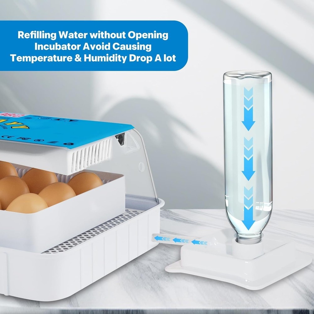 15-35 Eggs Incubator with Automatic Egg Turning and ℉Temperature Display LED ...