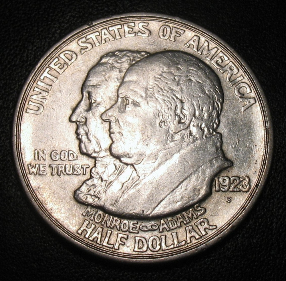 1923 S MONROE DOCTRINE SILVER COMMEMORATIVE HALF DOLLAR COIN