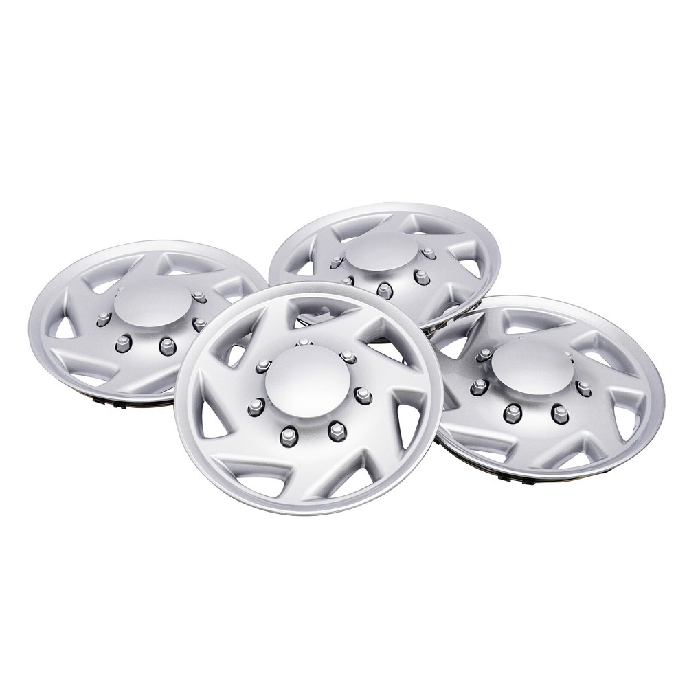 4pcs Silver Hub Caps Rim Simulators For Ford E250 E350 E450 Econoline 1999-2018