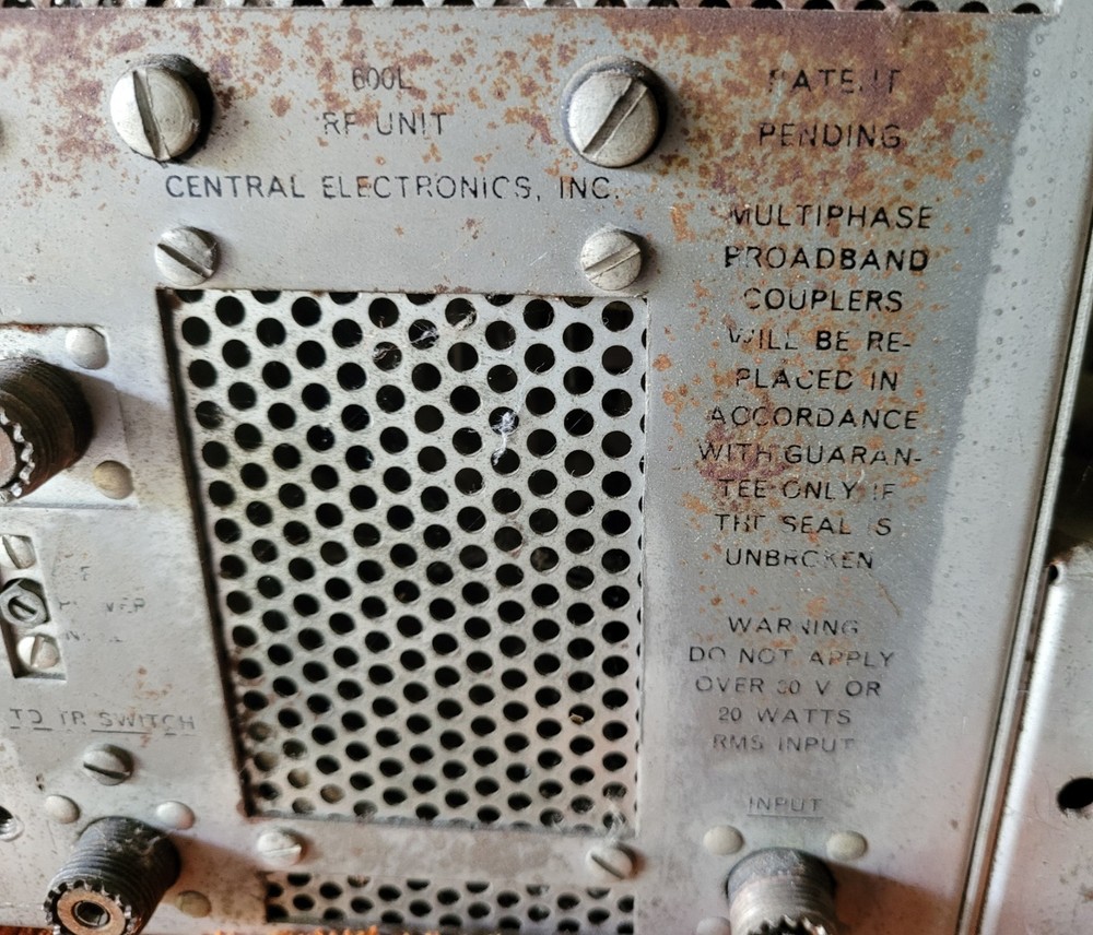Central Electronics 600L Broadband Linear RF Amplifier Rare! READ EVERYTHING