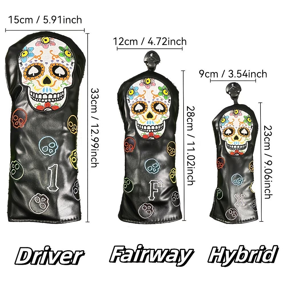 Sugar Skull Golf Driver Headcover
