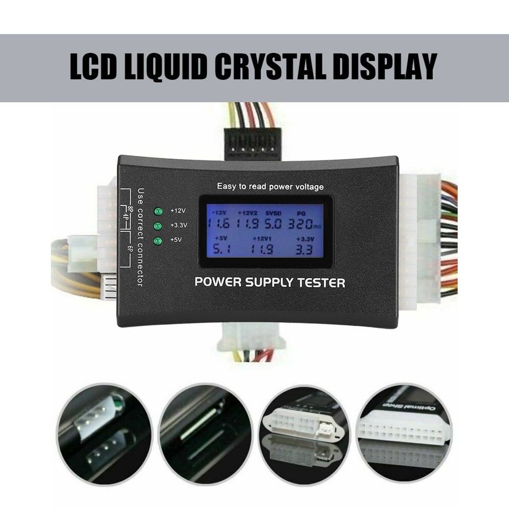 ATX Power Supply Computer Tester with LCD Display for Computer Maintenance WT