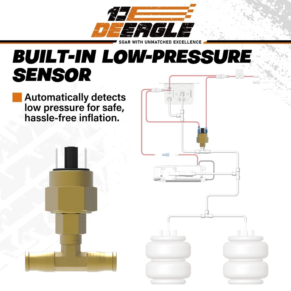 DEEAGLE Air Bag Compressor Kit for Airbags, On Board Air Compressor System fo...