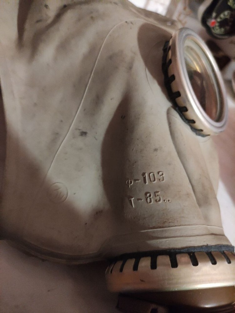 Soviet russian Gas mask Grey rubber