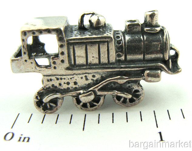 Miniature Sterling Silver Railroad Train Engine #004