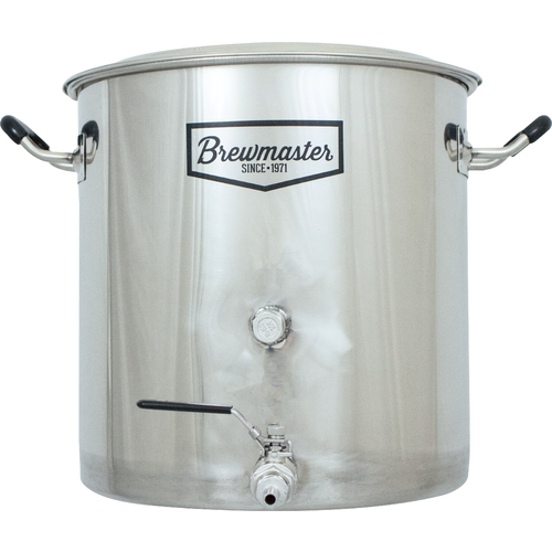 8.5 Gallon Brewmaster Stainless Kettle w/ 2 Ports Ball Valve Plug Included