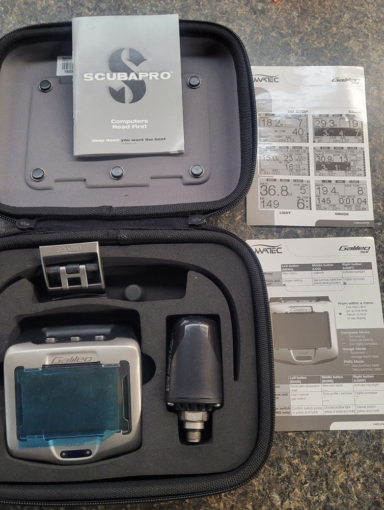 Scubapro Galileo Sol Dive Computer With Transmitter & Manuals