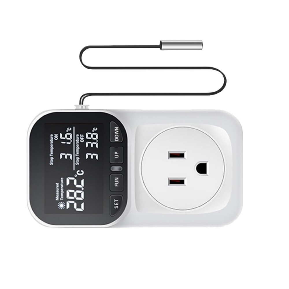 Digital Temperature Controller Plug Thermostat With Memory Function 16A Output