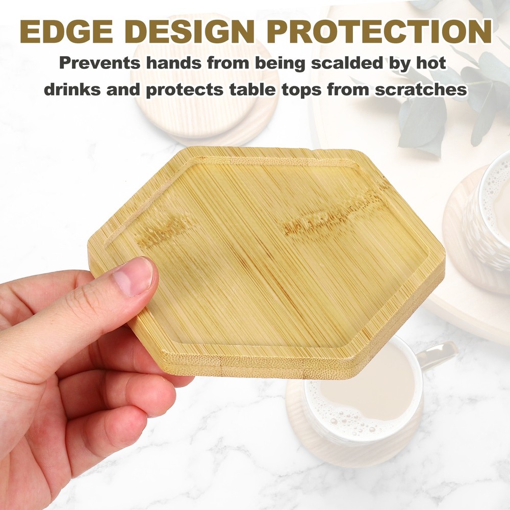 Hexagonal coasters 2pcs 120x105x10mm for kitchen bar table