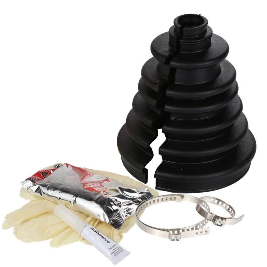 CVS18 Universal Split Constant Velocity Joint Gaiter Boot Replacement Kit, Black