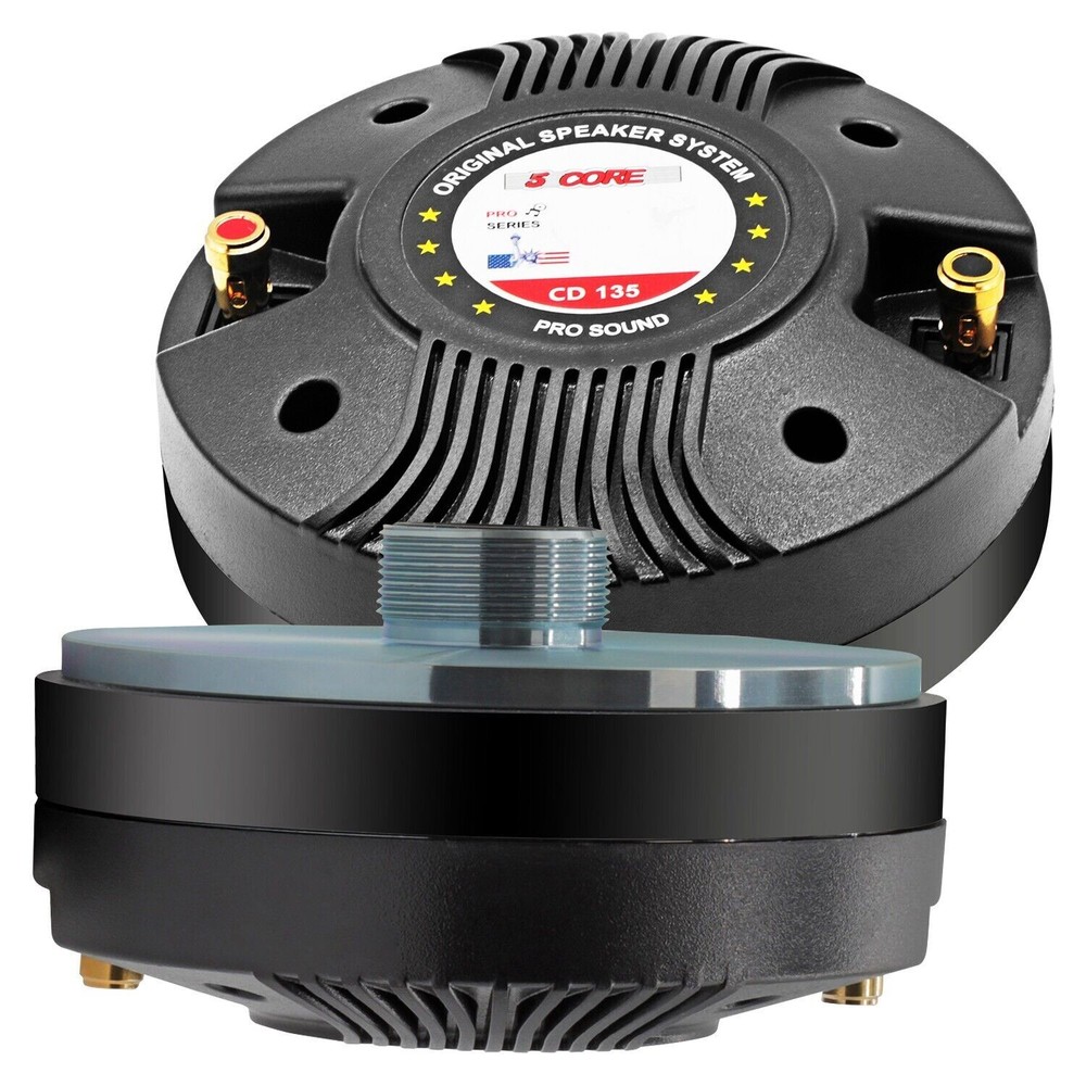5Core Compression Driver 135W RMS 8 Ohm Titanium Horn Throat Tweeter Speaker