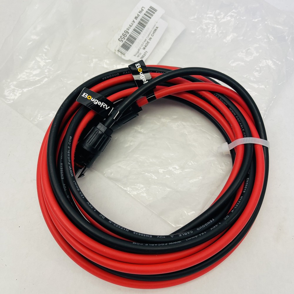 BOUGERV 10 FT 10AWG SOLAR EXTENSION CABLE