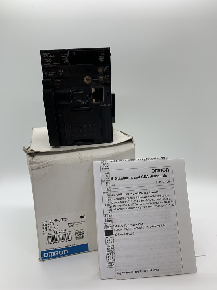 Omron CPU UNIT CJ2M-CPU33 PLC CJ2MCPU33 CPU “New In Box”