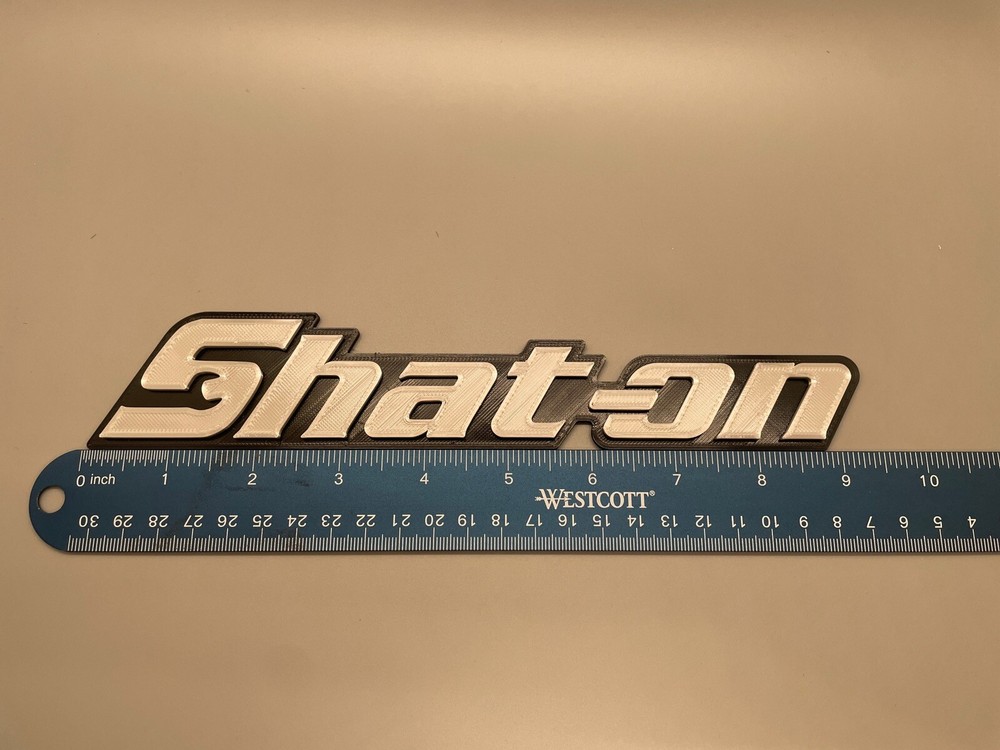 Shat-on Novelty 3D Printed Tool Box Badge.