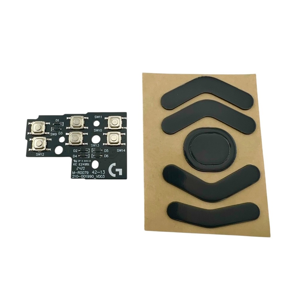 Side Button Key Switch Board Replacement for Logitech G604 Wireless W/ Feet