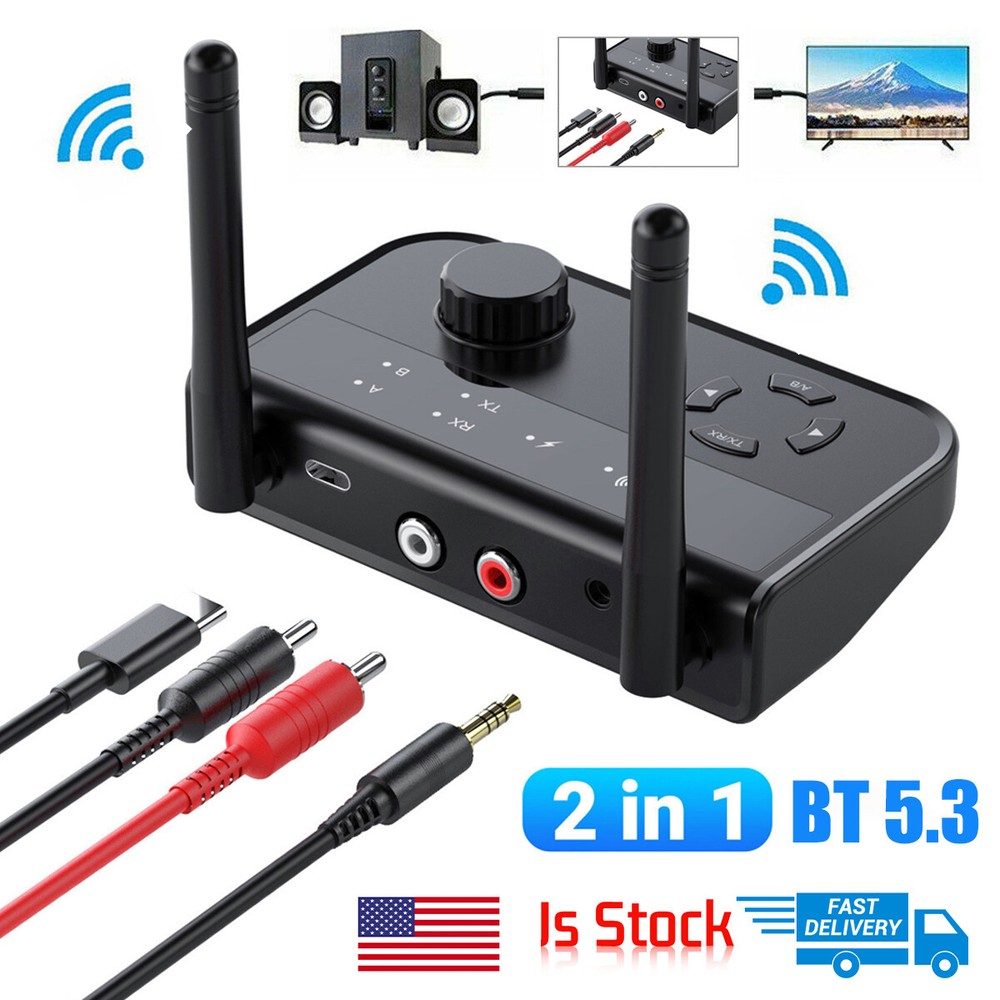 Bluetooth Transmitter & Receiver Wireless Adapter For Home stereos/speakers