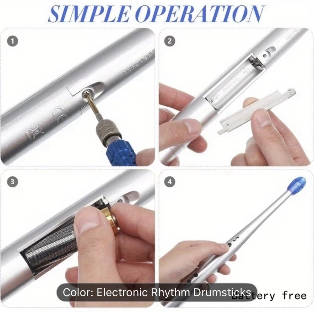 Electronic Drumsticks Percussion Drumsticks Air Percussion Sticks Silver