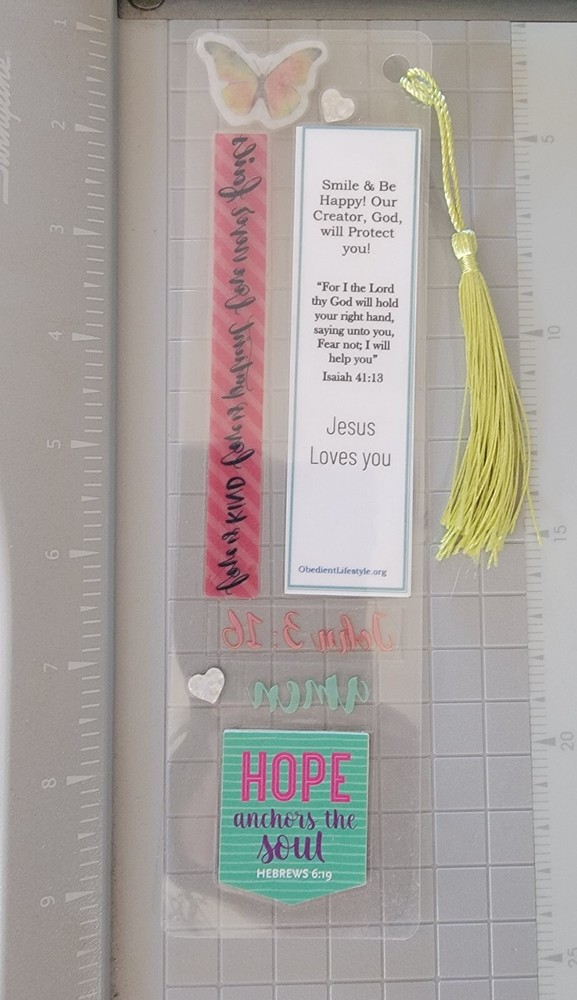 Religious Laminated Bookmark with Bible Scripture and Ellen White Quote