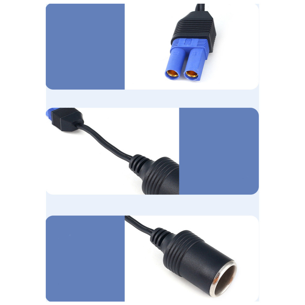 Portable EC5 Cigarette Lighter Socket Adapter Connector For 12V Car Battery