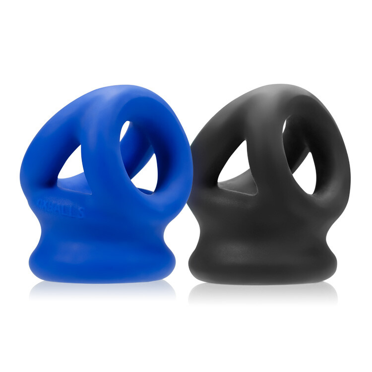 Oxballs Atomic Jock Tri Squeeze Cocksling - Black Ball Stretcher
