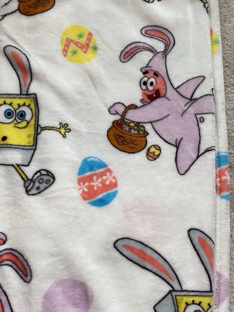 Spongebob Squarepants Patrick Easter Eggs Soft Throw Blanket 50” X 70” NEW
