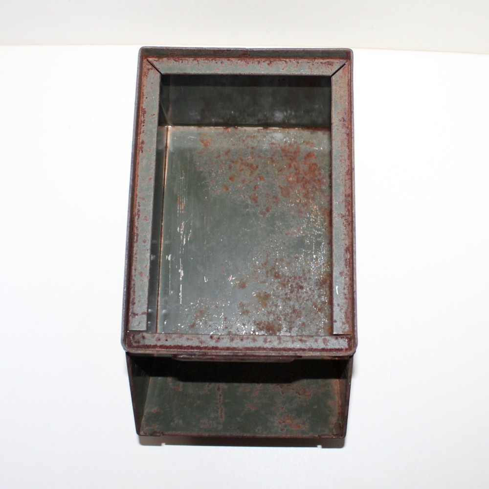 Vintage Stackbin No 0 stackable hardware organizer industrial Pawtucket green