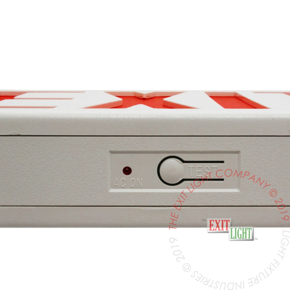 LFI Lights | Red LED Exit Sign Emergency Light Combo | Compact UL COMBOC-R-W-BB