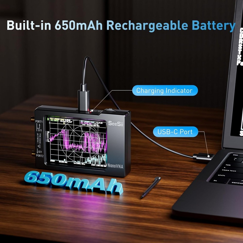 Comprehensive Antenna Analyzer: Multi-Function 10KHz-1.5GHz with LCD Touchscreen