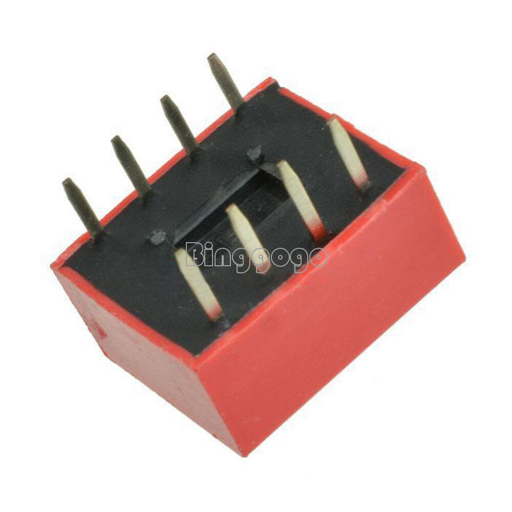 10pcs slide type switch modules 2.54mm 4-bit 4 position way DIP red pitch