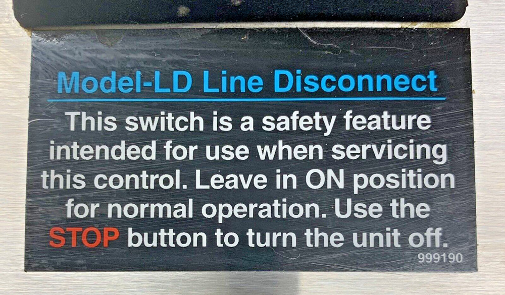 Salvajor MRSS Control Model-LD Line Disconnect Manual Reversing
