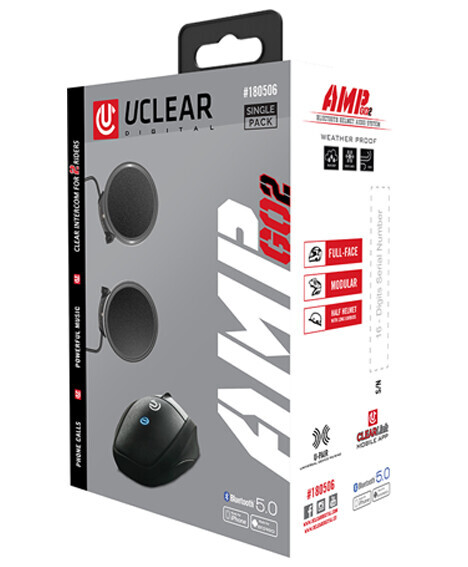 UCLEAR AMP GO2 Helmet Audio Bluetooth Intercom Speaker Communicator Kit