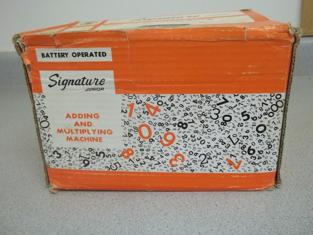 Vintage Adding and Multiplying machine Signature Junior with original box