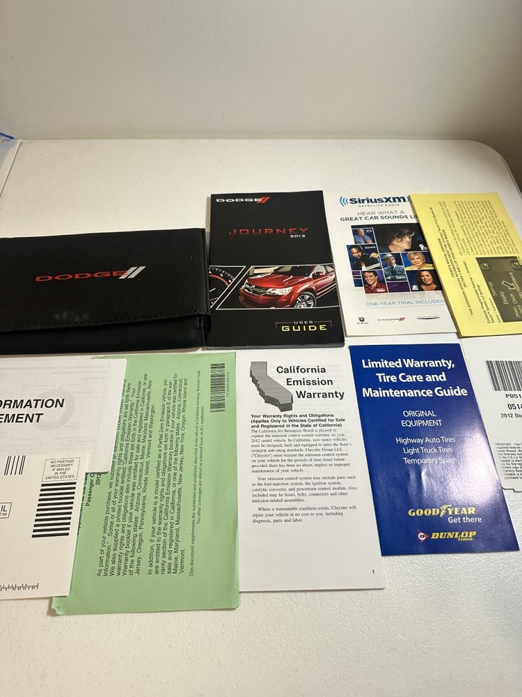 Dodge Journey 2012 Owner Manual Set