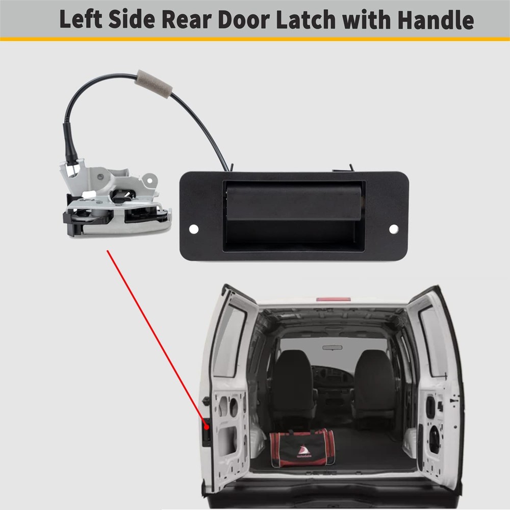 Qagea Rear Door Left Driver Side, 1992-2019 Ford E150 E250 E350 E450