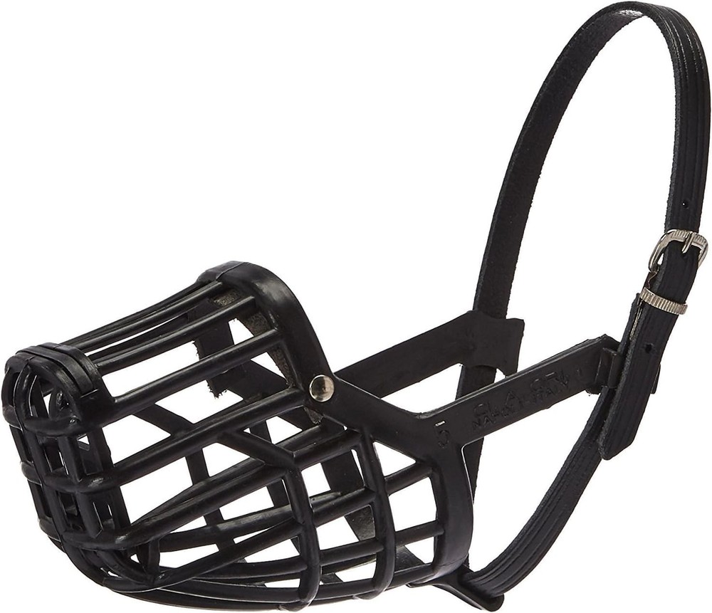 Italian Basket Dog Muzzle Size 9 Black - Secure Fit, Comfortable, Breathable,...