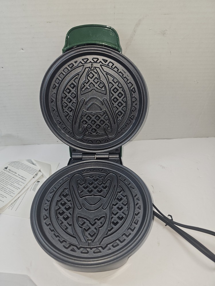 Uncanny Brands Marvel Studios Loki Waffle Maker Green Easy Clean