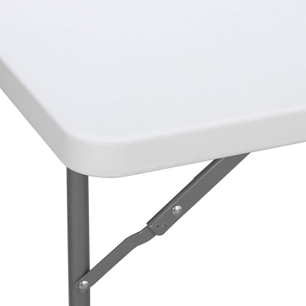 3FT Folding Picnic Table Adjustable Plastic Utility Table for Camping W/ Handle