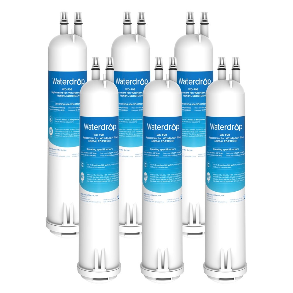 Waterdrop Refrigerator Filter, Replacement for Kenmore® 46-9083, 46-9030, 6 Pack