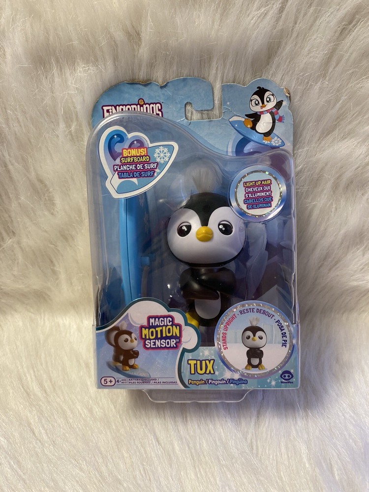 Fingerlings Tux Penguin With Surfboard Magic Motion Sensor Toy