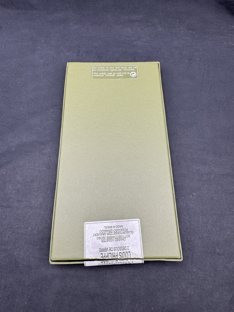 New Two Christofle Louis Philippe Silverplate Coasters