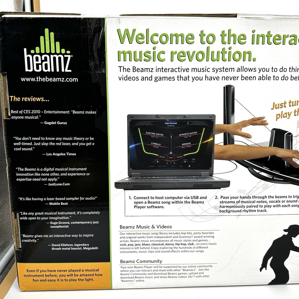 Beamz Player Interactive Music System C4 2010 OPEN BOX MISSING SOFTWARE READ!