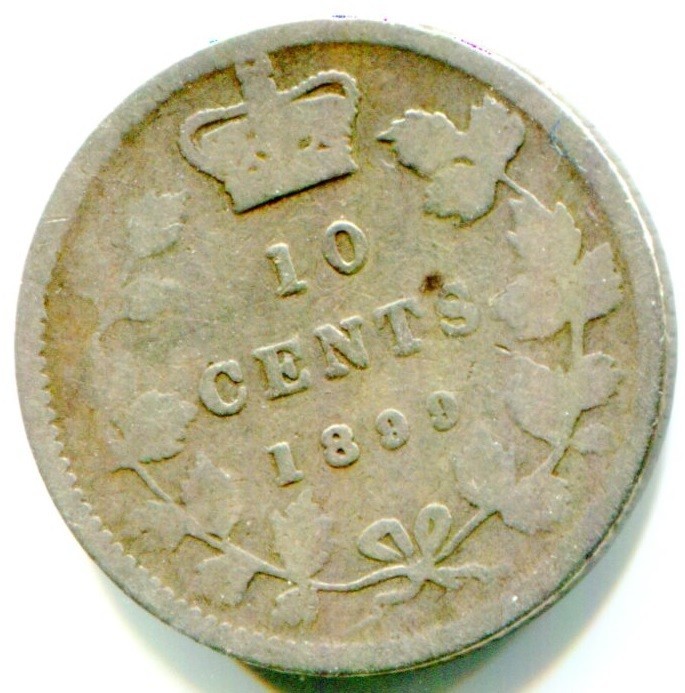 1899 Canada Silver 10 Cent !!