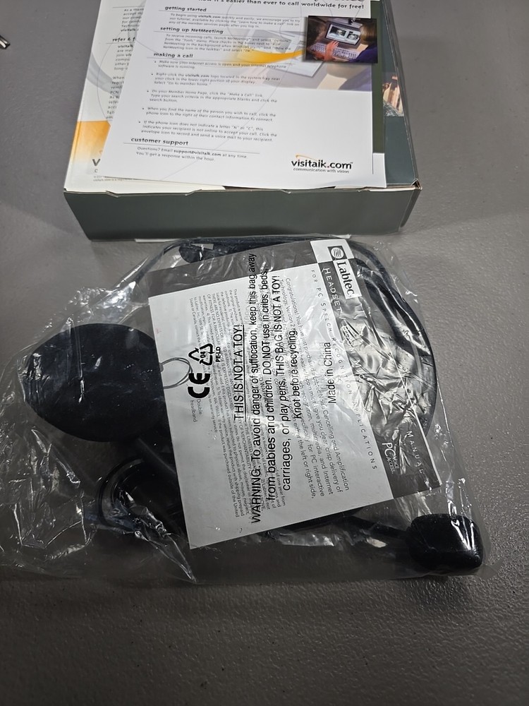 Labtec Visitalk.com Headset New Open Box LVA-820