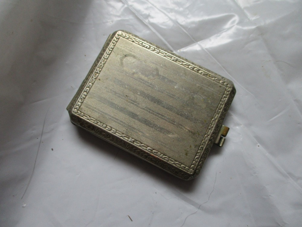 Vintage silver match book holder Brun-mill USA chatelain